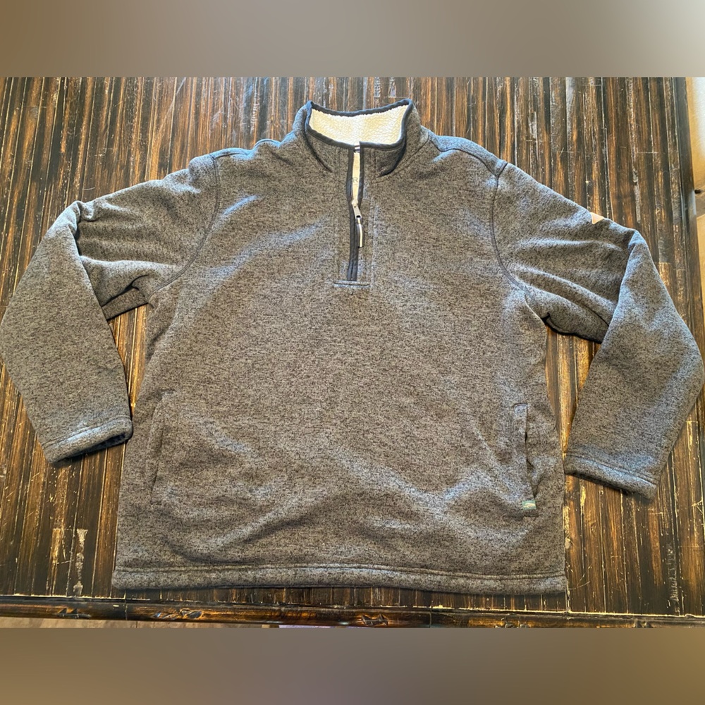Orvis Gray Men's Quarter Zip Sherpa Sweater